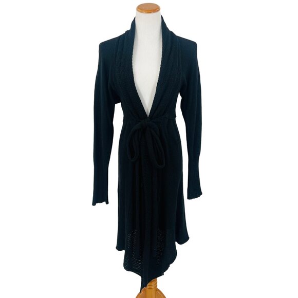 VTG Talco Cashmere Blend Maxi Duster Cardigan | Old Money Academia Cottage Goth - Picture 2 of 16